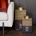Laterne Ellen H53cm schwarz/gold