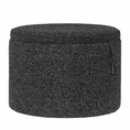 Opberg poef Didi 30cm zwart boucle