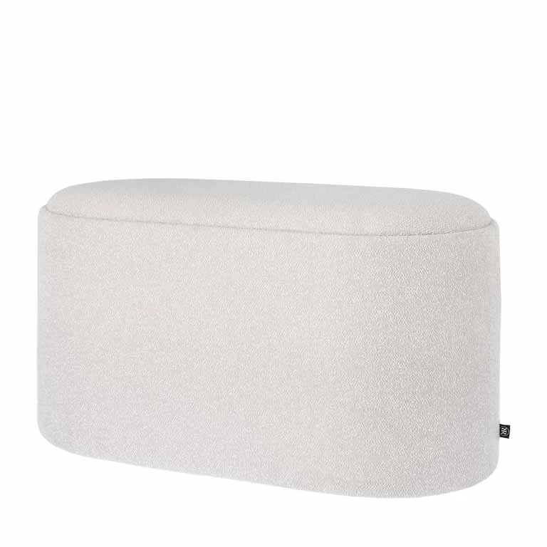 Opbergpoef Otis creme zwart 77cm