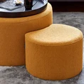 Pouf Didi boucle 70cm ocher - set of 2