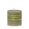 Rustieke Stompkaars salie 9x9cm
