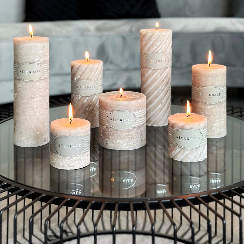 Scented candle Jasmin Tea 10x10cm light gray
