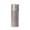 Scented candle Pillar 7.5x23cm light gray