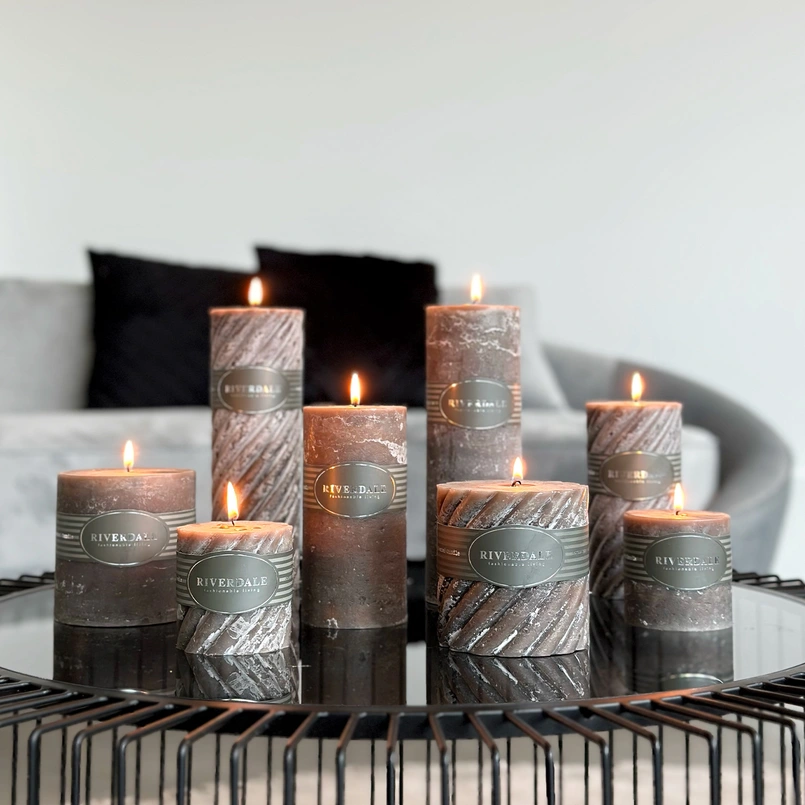 Scented candle Swirl Arabian Nights 10x10cm dark gray