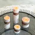 Scented candle Swirl White Chocolate 10x10cm mocha