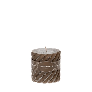 Scented candle Swirl White Chocolate 10x10cm mocha