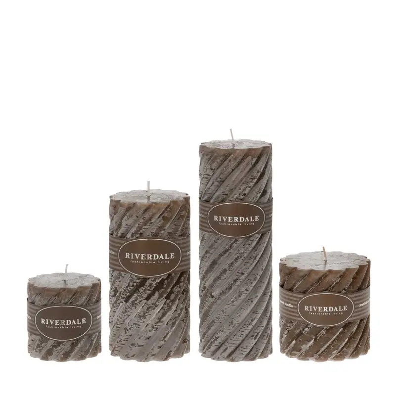 Scented candle Swirl White Chocolate 10x10cm mocha