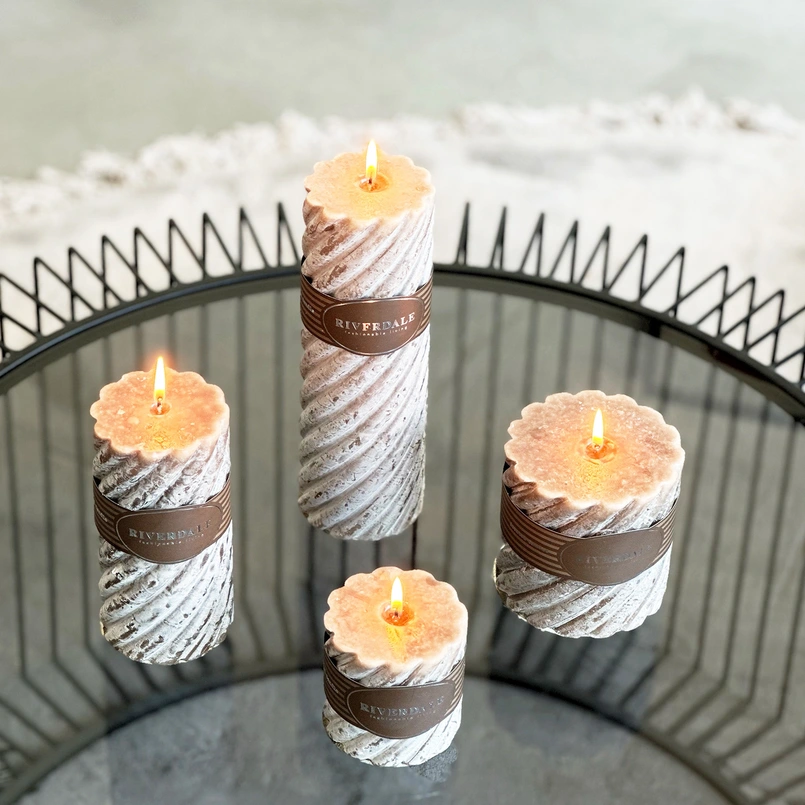 Scented candle Swirl White Chocolate 10x10cm mocha