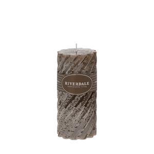Scented candle Swirl White Chocolate 7.5x15cm mocha
