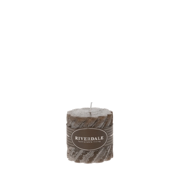 Scented candle Swirl White Chocolate 7.5x7.5cm mocha