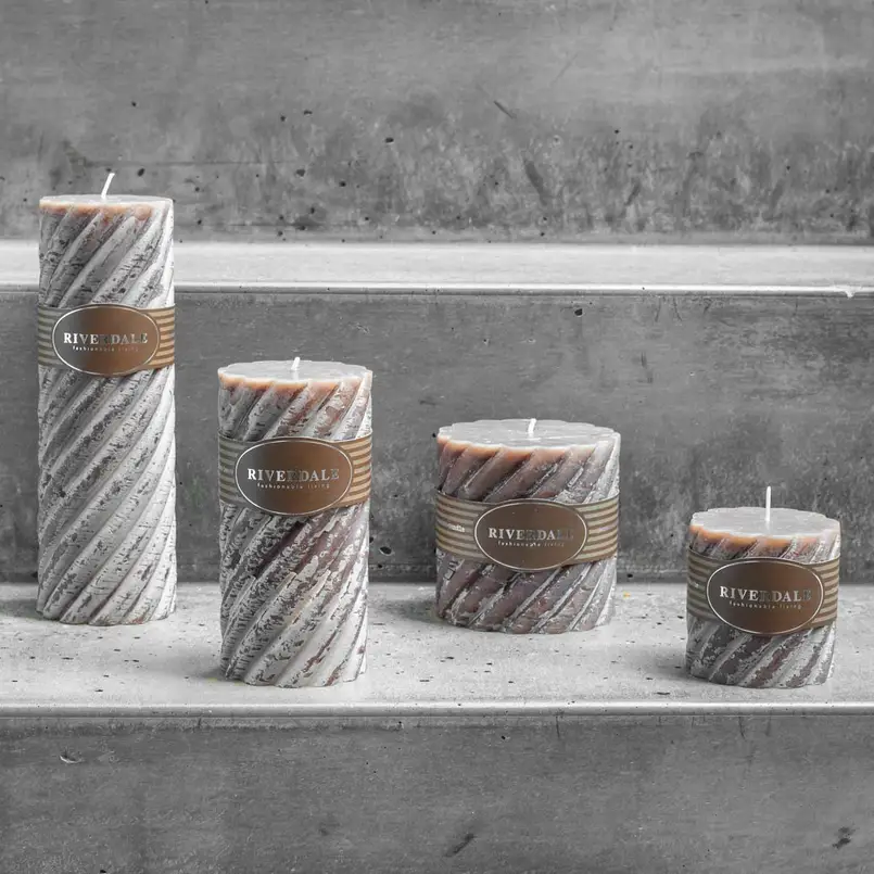 Scented candle Swirl White Chocolate 7.5x7.5cm mocha