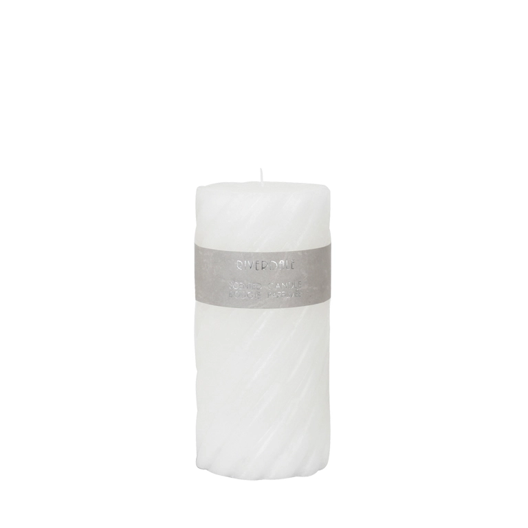 Scented candle Swirl White Tea Ginger 7.5x15cm white