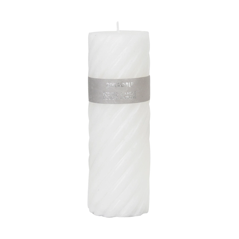 Scented candle Swirl White Tea Ginger 7.5x23cm white