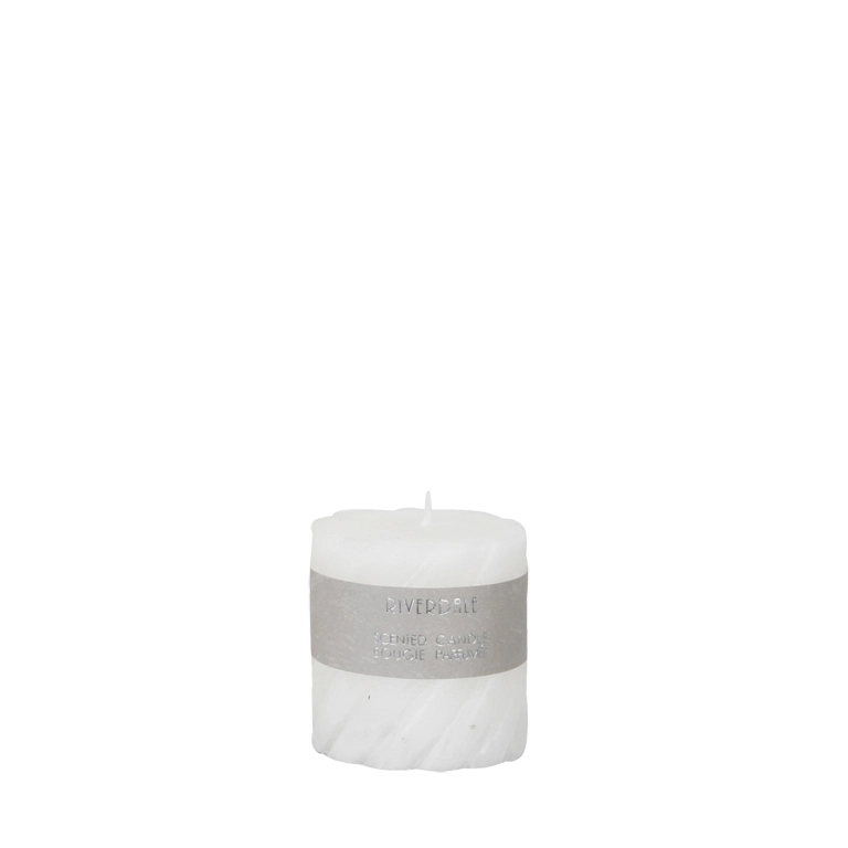 Scented candle Swirl White Tea Ginger 7.5x7.5cm white