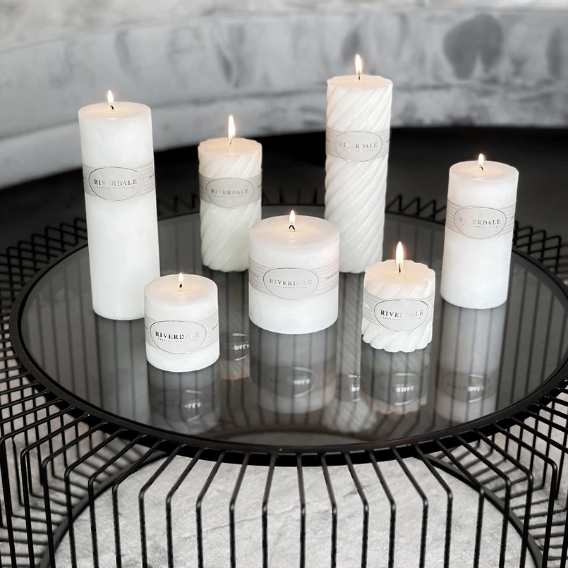 Scented candle White Tea Ginger 7.5x15cm white