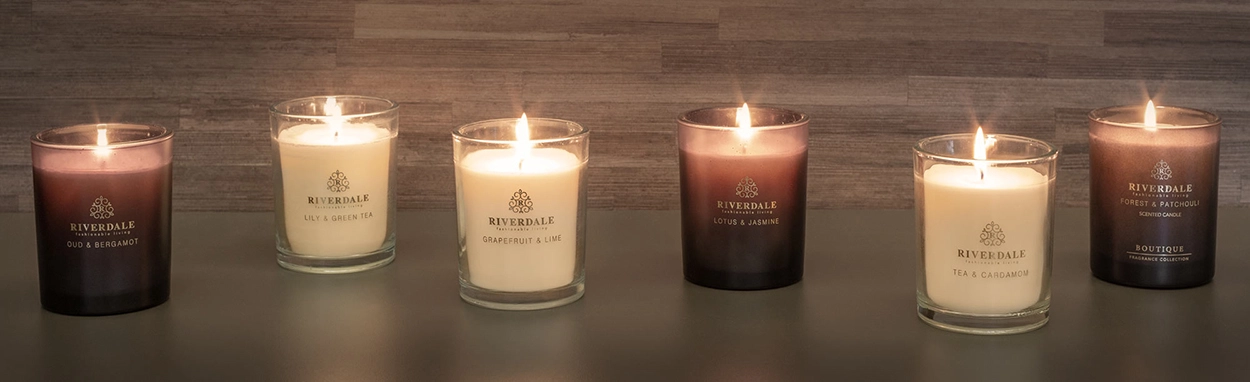 Scented candles in jar