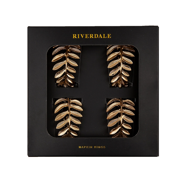 Servetringen Leaf s/4 goud