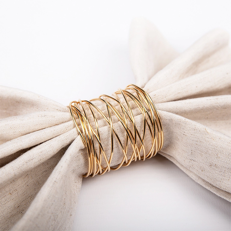 Servetringen Wire s/4 goud