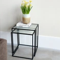 Side table Amaro 60cm black - set of 2