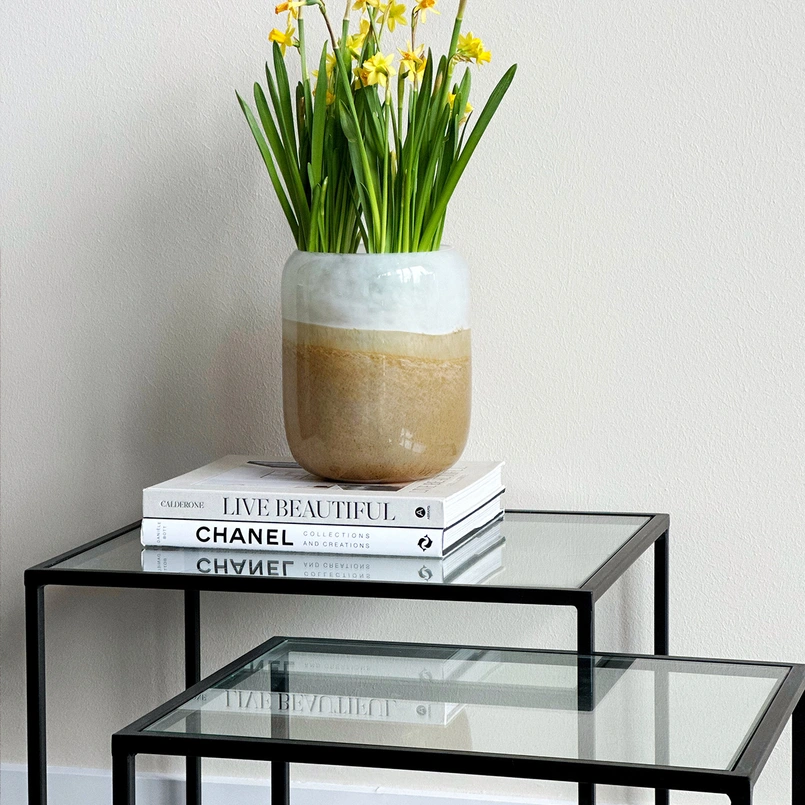 Side table Amaro 60cm black - set of 2