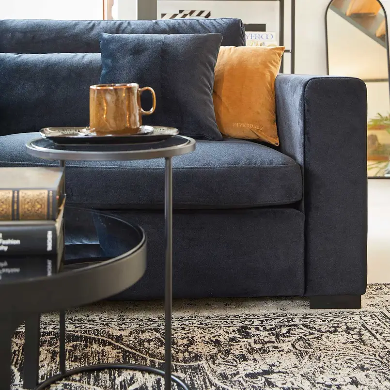 Side table Amaro 60cm black - set of 2