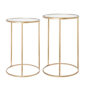 Side table Amaro 60cm gold - set of 2