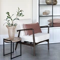 Side table Fre 50cm marble - set of 2