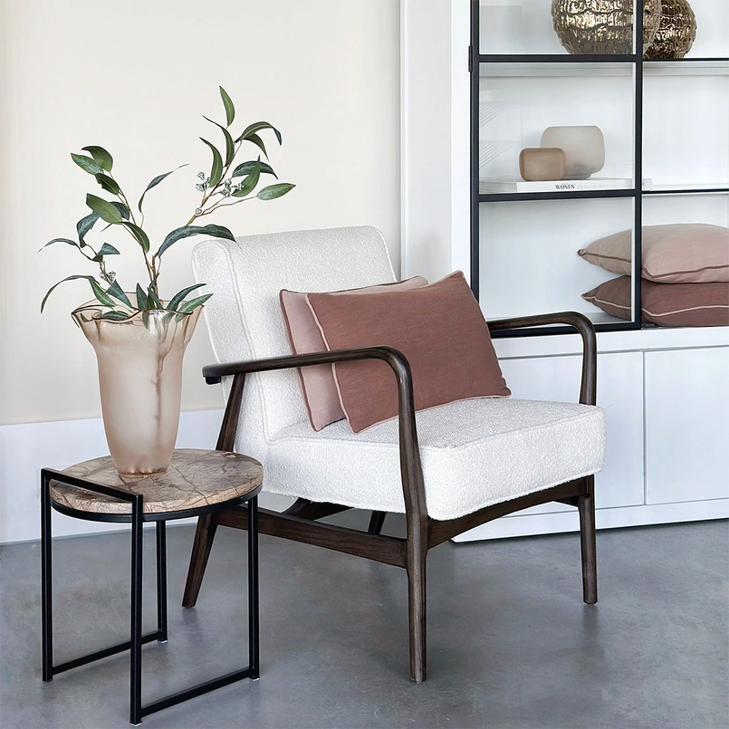 Side table Fre 50cm marble - set of 2