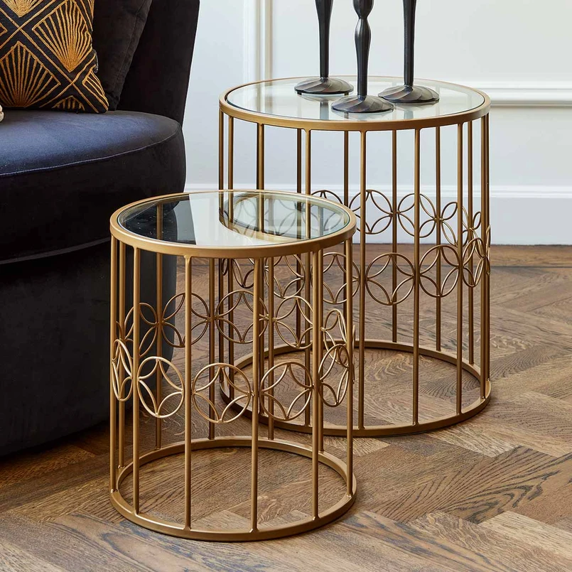 Sidetable Amaro 50cm gold - set of 2