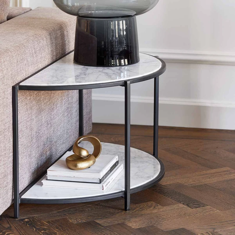 Sidetable Mara 80cm white marble