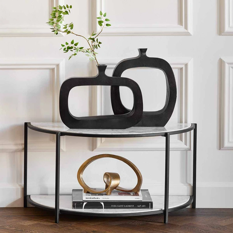 Sidetable Mara 80cm wit marmer