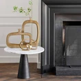 Sidetable Mara ø70cm white marble