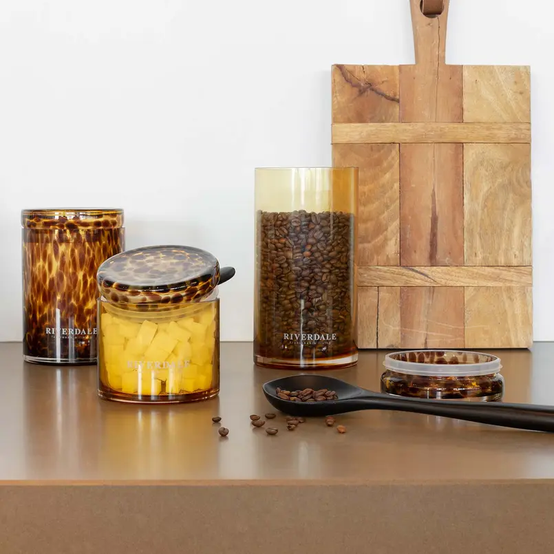 Storage jar Lana 12cm amber