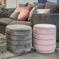 Storage pouf Beau 55cm grey