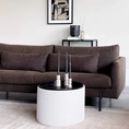 Storage pouf Otis creme black 56cm