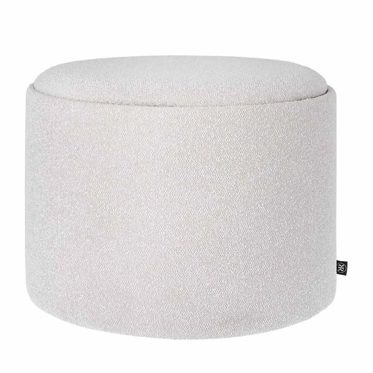 Storage pouf Otis creme black 56cm