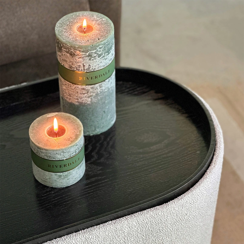 Storage pouf Otis creme black 77cm