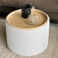 Storage pouf Otis creme natural 56cm