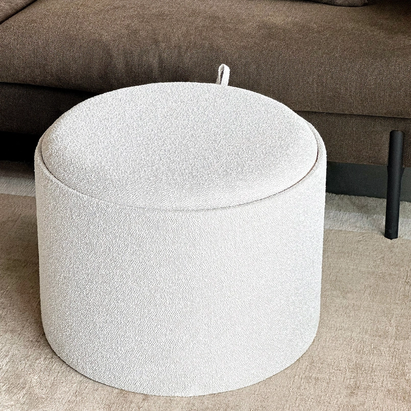Storage pouf Otis creme natural 56cm
