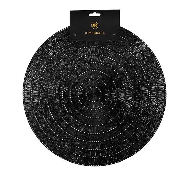 Tischsets Set aus 4 Schwarz