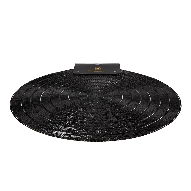 Tischsets Set aus 4 Schwarz