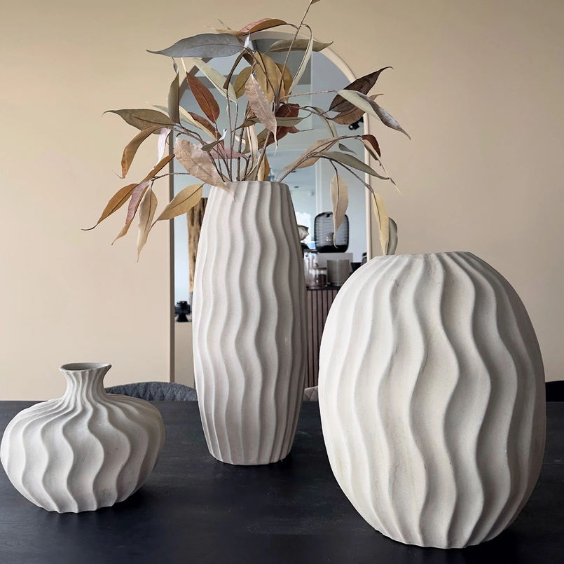 Vase Cherelle 27cm matt sand