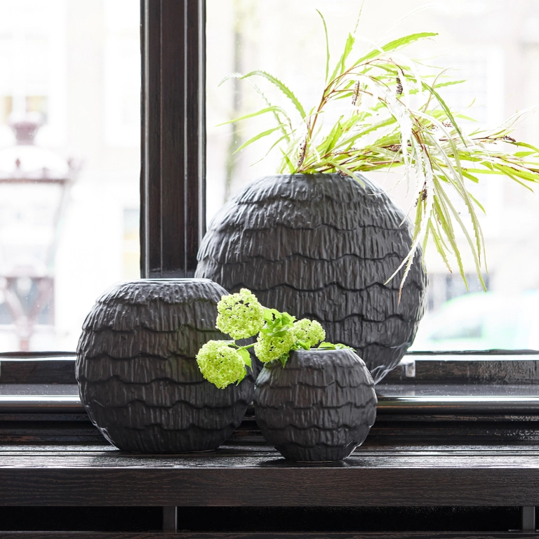 Vase Ella 39cm matt black