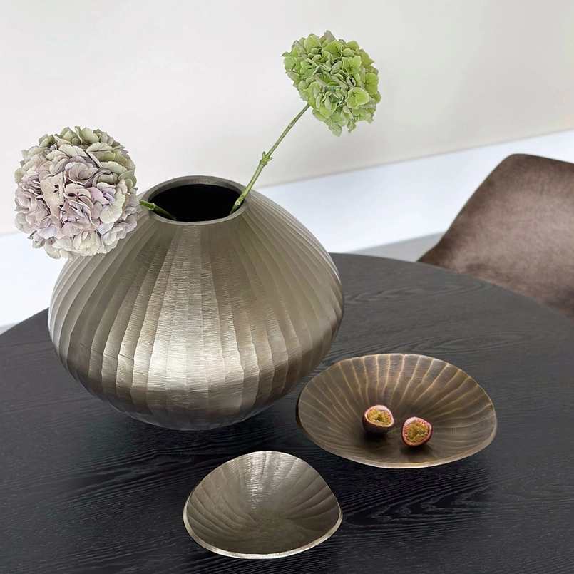 Vase Hailey round L - gold