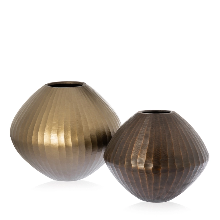 Vase Hailey round M - bronze