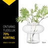 Vase Lune 35 cm clear