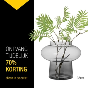 Vase Lune 35 cm smoke