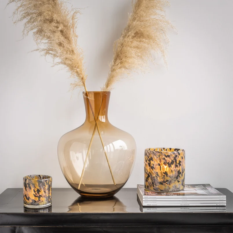 Vase Noon 40cm amber