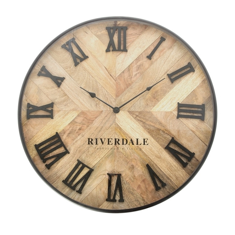 Wall clock Nate Ø60cm brown