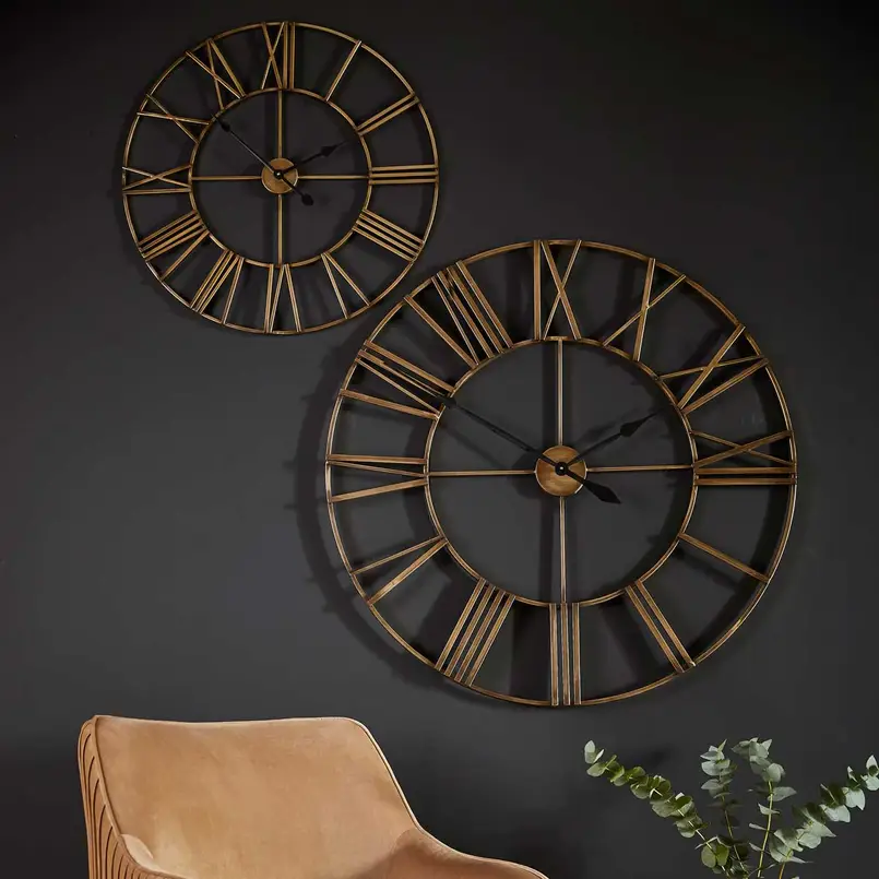 Wall clock Wales Ø70cm gold